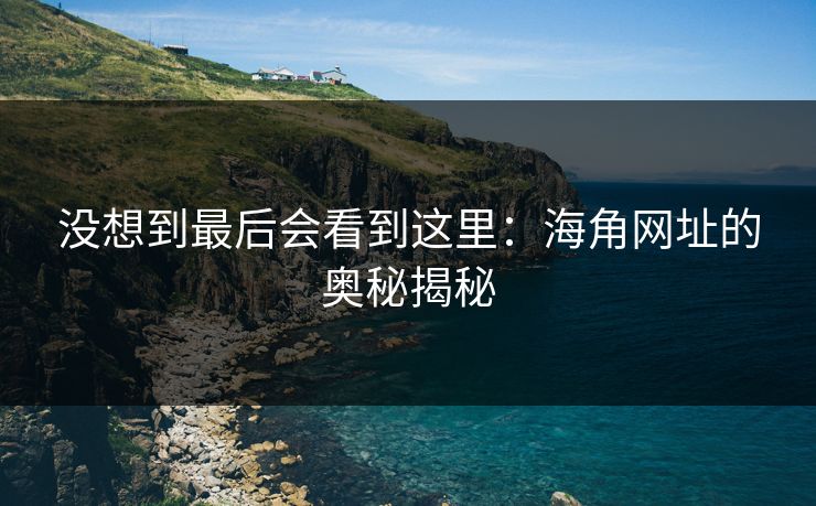 没想到最后会看到这里：海角网址的奥秘揭秘